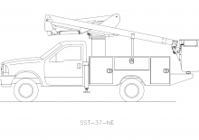 ट्रेलर माउंटेड आर्टिकुलेटिंग बूम लिफ्ट Versalift SST-37-NE