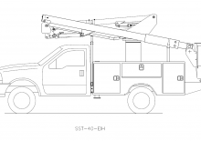 ट्रेलर माउंटेड आर्टिकुलेटिंग बूम लिफ्ट Versalift SST-40-EIH