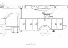 ट्रेलर माउंटेड आर्टिकुलेटिंग बूम लिफ्ट Versalift VO-252-REAR