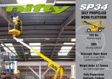 व्हील्ड आर्टिकुलेटिंग बूम लिफ्ट Niftylift SP 34 Narrow