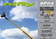 व्हील्ड आर्टिकुलेटिंग बूम लिफ्ट Niftylift SP 64 Hybrid