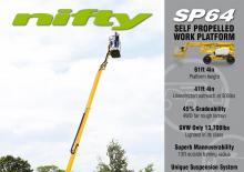 व्हील्ड आर्टिकुलेटिंग बूम लिफ्ट Niftylift SP 64